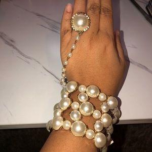 Pearl ring & bracelet connector